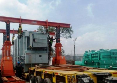 Loading 90 tons transformer in module