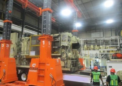 440 tons Gantry J&R - Loading of plastic injector, 1000 tons of work in automotive plant