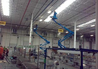 Installation of electric services in toy plant