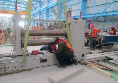 Installation of slitter in Metal Mechanics plant
