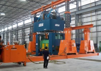 Montaje de corona c:Gantry J&R 440 tons en planta automotriz